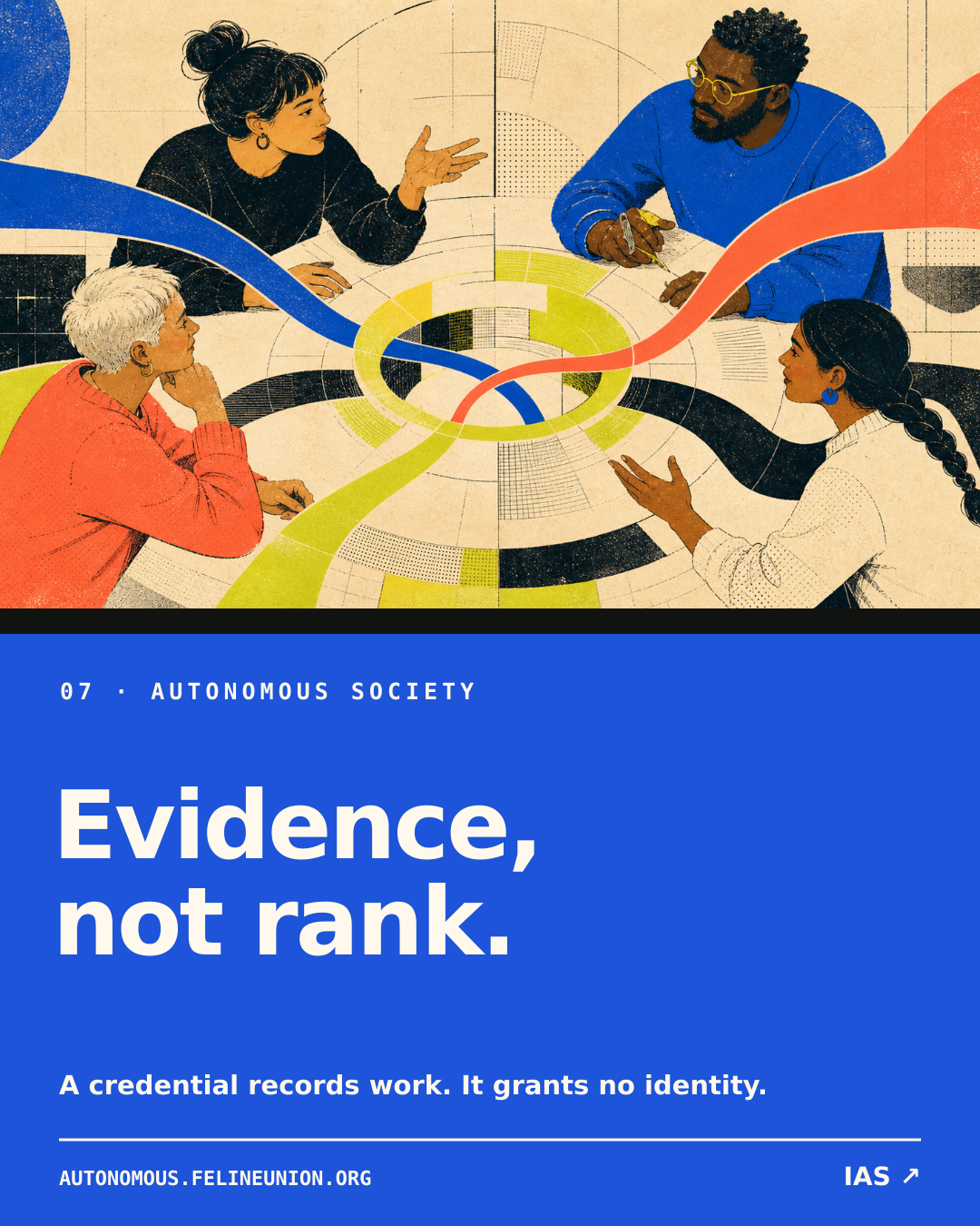 A credential is evidence not rank share card